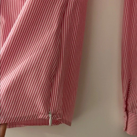 White House Black Market Pink and White Striped Blouse - Picture 3 of 5